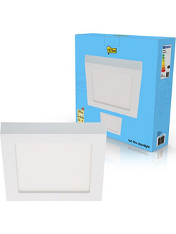 Τετράγωνο φωτιστικό οροφής 123led Dimmable, 22,7cm x 22,7cm (15W) | 3000-6000K | Επιτοίχια τοποθέτηση και εντοιχιζόμενο