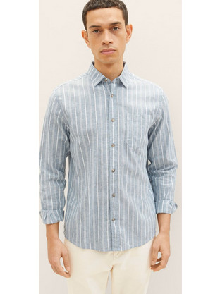 Tom Tailor Ανδρικό Πουκάμισο Μακρυμάνικο 1034905-31247 Light Blue