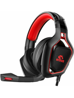 Marvo HG8960 Pro Gaming Headset Over Ear Black Red