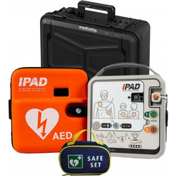Σετ Αδιάβροχος Απινιδωτής IPAD CU-SPR (AED) ημιαυτόματης λειτουργίας (IP66) με θήκη μεταφοράς και κιτ απινίδωσης