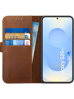 Θήκη Samsung Galaxy S25 Plus Rosso Deluxe Δερμάτινο Πορτοφόλι - Brown (8719246463235)