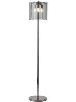 Arte Illumina Φωτιστικό Επιδαπέδιο Γυαλί 3XE14 Max 15W Φ300Χ1600mm Μαύρο MIRA (144-40023)