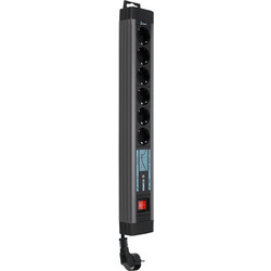 REV outlet Strip 6-fold 3m Supraguard anthracite