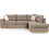 Pakoworld Boston Γωνιακός Καναπές Αριστερή Γωνία Καφέ 280x225x90cm 168-000023