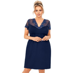 Donna Livia Plus Size Γυναικείο Νυχτικό Μπλε