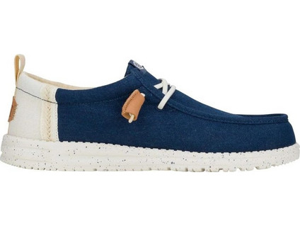 HEY DUDE 43086-4UA WALLY CRAFT LINEN SAGRASSO BLUE/WHITE MEN SHOES