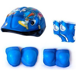 Παιδικό Σετ Προστατευτικών Set Helmet για Ποδήλατο,Πατίνια,Skateboard. Μπλε-Y-32546