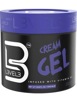 L3VEL3 Barber Cream Hair Gel Μαλλιών Ανδρικό για Όγκο & Λάμψη 1lt
