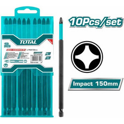 TOTAL ΣΕΤ ΜΥΤΕΣ ΜΑΓΝΗΤΙΚΕΣ ΜΑΥΡΕΣ PH2 150mm 10τεμ (TACIM16PH263)