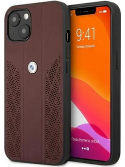 BMW Etui BMHCP13SRSPPR iPhone 13 mini 5,4'' czerwony/red hardcase Leather Curve Perforate - (BMW000393-0)