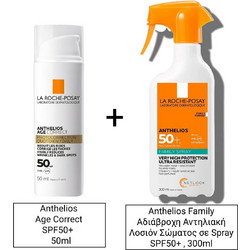 La Roche-Posay Anthelios Age Correct Photocorrection Spf50 50ml + Anthelios Family Spf50 300ml