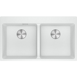 Franke Centro 620-39-39 Ένθετος Νεροχύτης Inox Polar White 86x50cm
