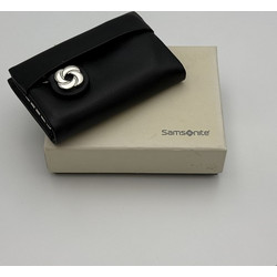 Samsonite 80209505 Unisex Δερμάτινη Κλειδοθήκη - Πορτοφόλι Μικρή Μαύρο