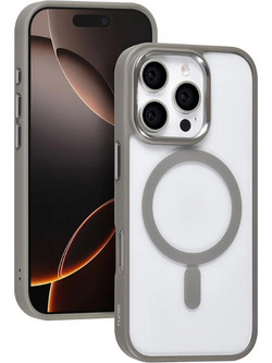 TUNIQ iPhone 16 Pro Back cover case - Magsafe - Silicone - Grey