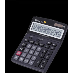 501263 DELI CORE ΑΡΙΘΜΟΜΗΧΑΝΗ 16 ΨΗΦΙΩΝ 19.3X14.85X4.55CM ΜΑΥΡΗ