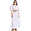 Funky Buddha Maxi Καθημερινό Φόρεμα Λευκό FBL011-104-13