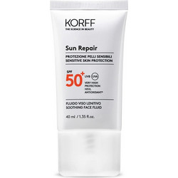 Korff Sun Repair Soothing Fluid Sensitive Skin Αντηλιακό Γαλάκτωμα Προσώπου SPF50 40ml