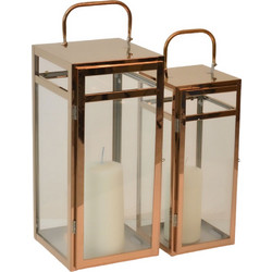 Φανάρι Rose Gold Inox Σετ 2Τμχ ANKOR