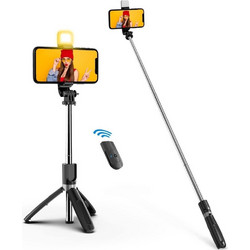 Fill Light Jc-19H Selfie Stick Tripod With Bluetooth