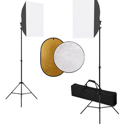 vidaXL 3067060 Kit με Φόντο Ανακλαστήρες και Soft Box