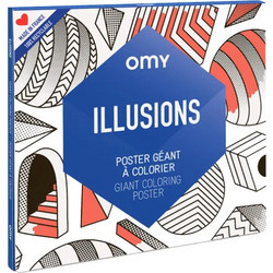 Αφίσα χρωματισμού Omy Illusions 70cm x 100cm POS64