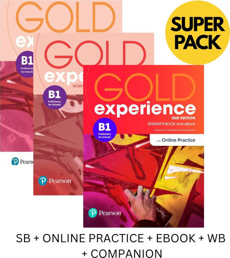 GOLD EXPERIENCE B1 SUPER PACK (SB + ONLINE PRACTICE + EBOOK + WB + COMPANION) 2ND ED