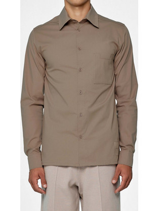Core Poplin Longsleeve Shirt Taupe