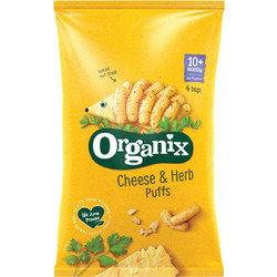 Organix Bio Σνακ Καλαμποκιού με Τυρί & Μυρωδικά +10μ 4x15gr