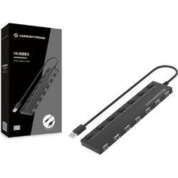 Conceptronic HUBBIES08B USB Hub 2.0 USB-A με 7 Θύρες USB-A & Εξωτερική Παροχή Ρεύματος