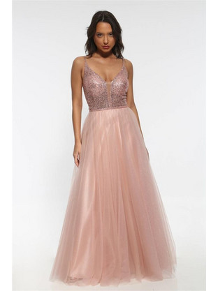 Φόρεμα SWING maxi αμπιγέ