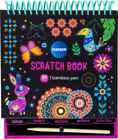 ΒΙΒΛΙΑ ΖΩΓΡΑΦΙΚΗΣ CENTRUM SCRATCH BOOK MANDALAS(20 sheets+1 bamboo pen)
