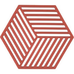 Zone Denmark Σουπλά Για Ζεστά Σκεύη Σιλικόνης 16x14 - Hexagon Burned Red