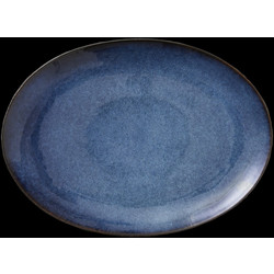 Bitz Πιατέλα Σερβιρίσματος Stoneware 45x34 Εκ. - Gastro Black/Dark Blue