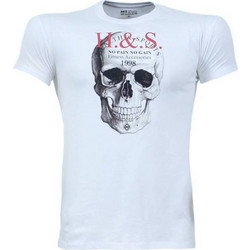 T-SHIRT SKULL-PRINTED Λευκό 21075 (H&S)