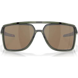 Oakley OO9147 04 Ανδρικά Γυαλιά Ηλίου Πολυγωνικά Κοκάλινα Μαύρα με Καφέ Καθρέπτη Φακό