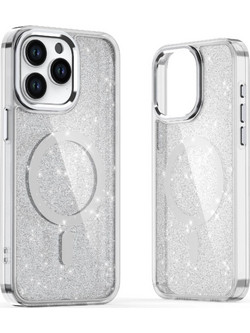 Glitter Case with MagSafe for Samsung Galaxy S25 Edge - White