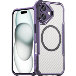 Leading Series MagSafe Silicone Case for iPhone 16 Plus - Purple