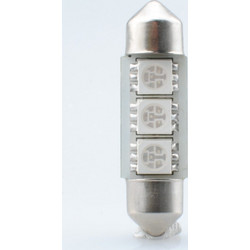 M-tech C5W / C10W Premium LED Μπλε 12V 0,72W 36mm 2τμχ