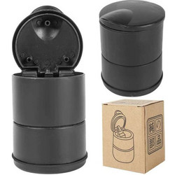 Car Ashtray LED - Τασάκι Αυτοκινήτου με Φωτάκι LED σε Μαύρο Χρώμα