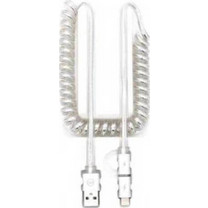 WK WDC-017 Spiral USB to Lightning / micro USB Cable Λευκό 1.5m (WDC-017W)