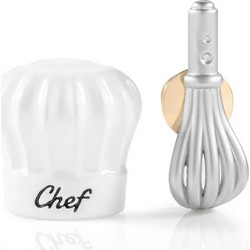 MetaMorphose Fashion Pin - Set Of 2 Pins - Kitchen Chef Design