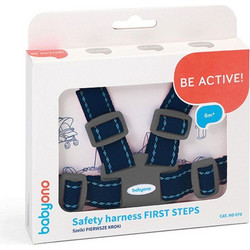 BabyOno Ζώνη ασφαλείας με ιμάντα First Steps Blue