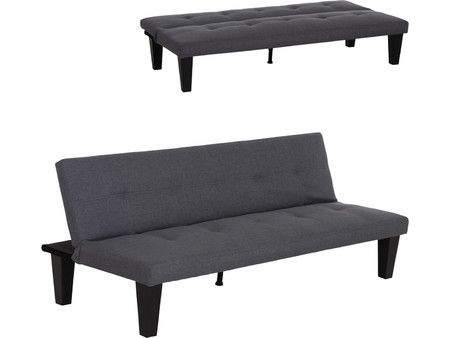 HomeMarkt Koro Τριθέσιος Καναπές Μαύρος 165x75x64cm HM3304.01