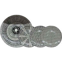Πιάτα Γλυκού Serax (Σετ 7Τμχ) 028893 30x30x3cm White-Black Bone China
