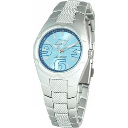 Chronotech Γυναικείο Ρολόι με Ασημί Μεταλλικό Μπρασελέ CC7039L-01M
