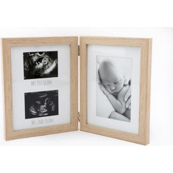 Κορνίζα SCAN/NEWBORNξύλινη διπλή 35x22,5cm