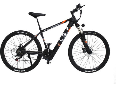 LGP Mountain Rebel Ηλεκτρικό Ποδήλατο Trekking 27.5" 250W με 21 Ταχύτητες και Δισκόφρενα Μαύρο