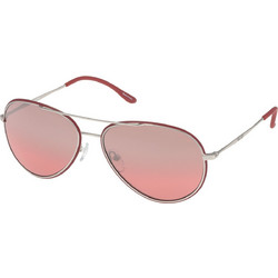 Police S8299M Q05X Γυαλιά Ηλίου Aviator Μεταλλικά Ασημί με Ροζ Polarized Φακό