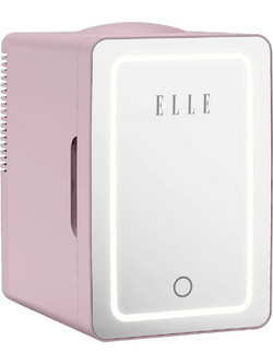 Elle Home Mini Cooler Καλλυντικών 6L Καθρέφτης LED Φως Cool/Warm Dual 220V/12V Ροζ ESDAF01PUEU