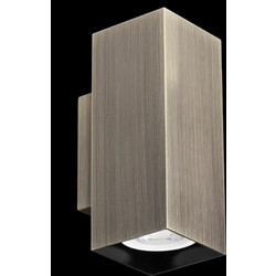 Ideal Lux Δίφωτη Απλίκα Μεταλλική Αντικέ Οξυντέ 15 Εκ. Look Ap2 Square